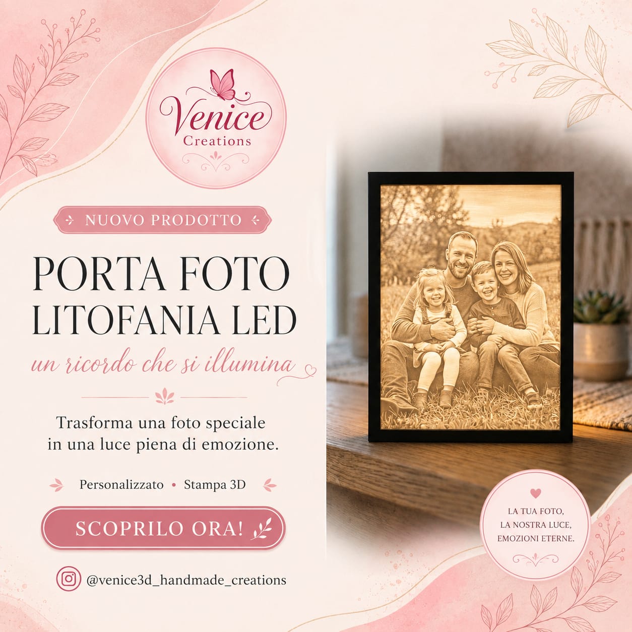 LED Lithophane Photo Frame
