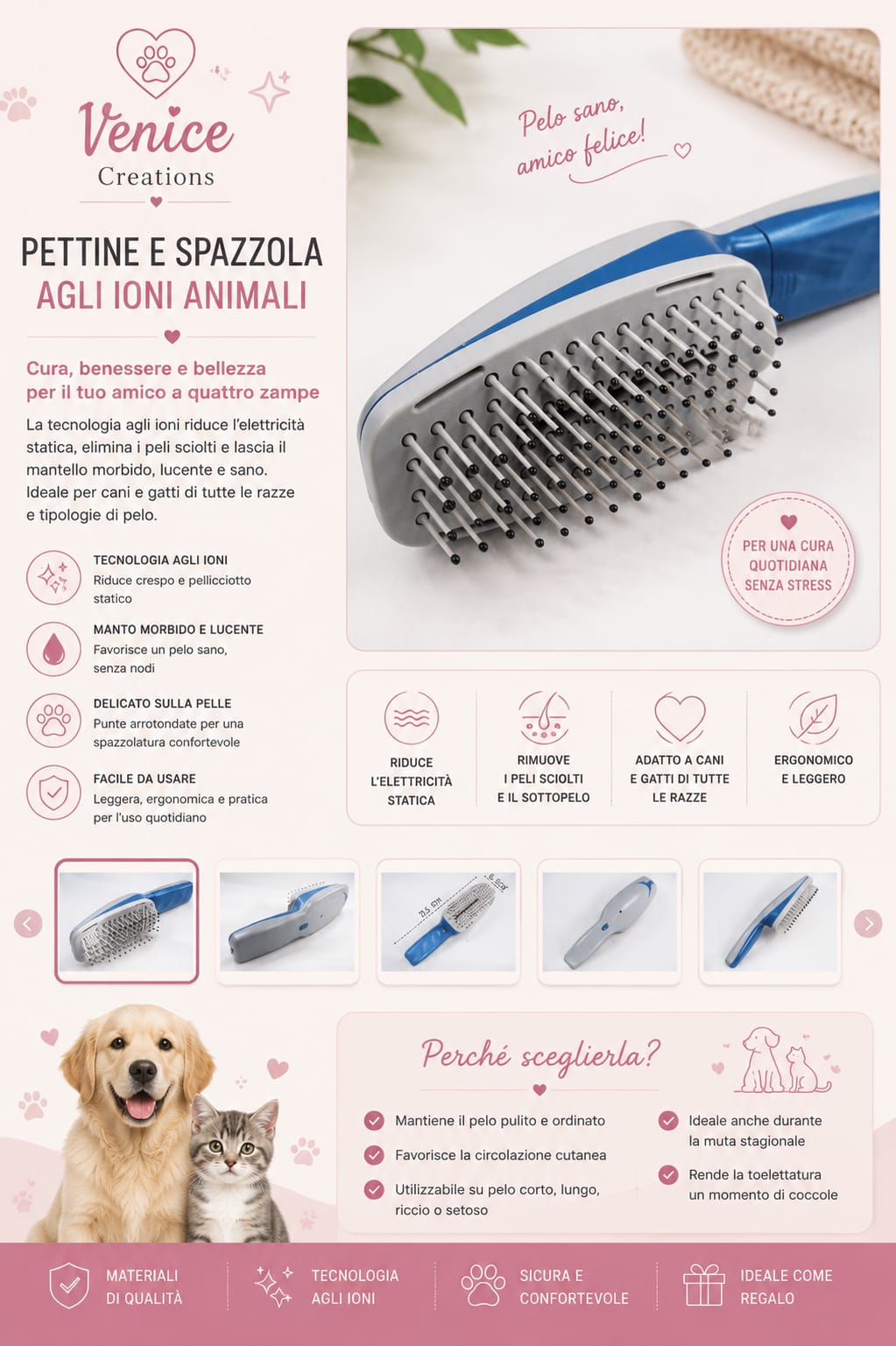 Pet Comb Pet Brush Ion Comb