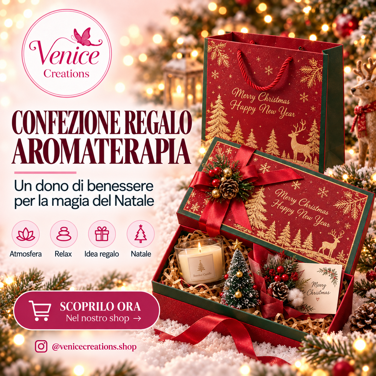 Confezione Regalo Natalizia per Aromaterapia